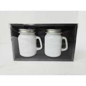 Mason Craft and More Jar Salt and Pepper Shakers NEW white